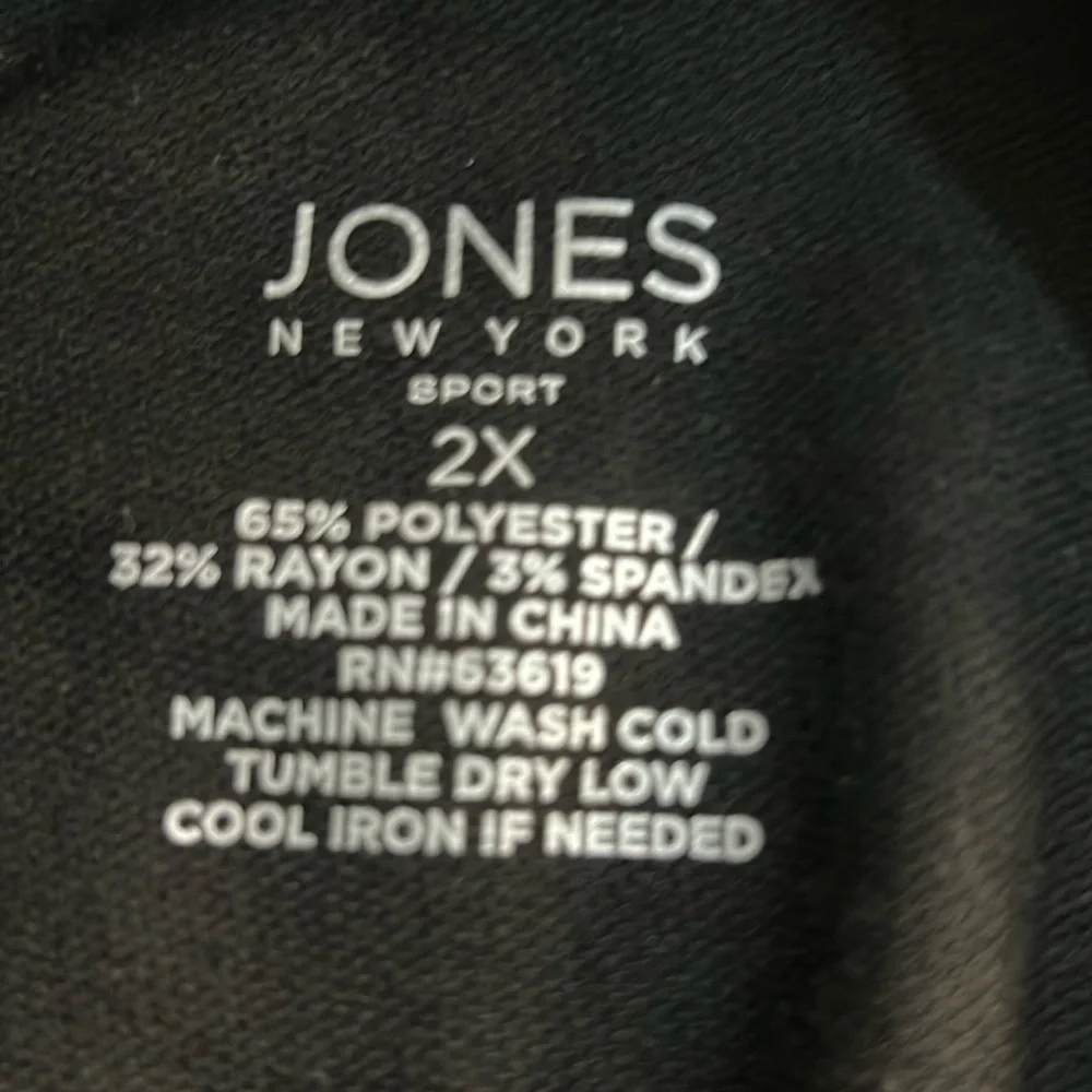 JONES NY BLACK 2X CARGO JOGGERS
